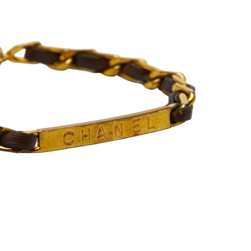 CHANEL Brown Leather Charm Bracelet - Picture 4 of 6